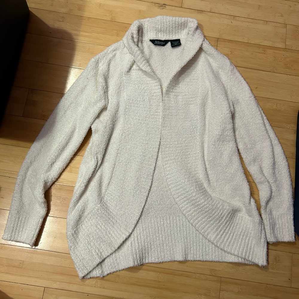 White cardigan